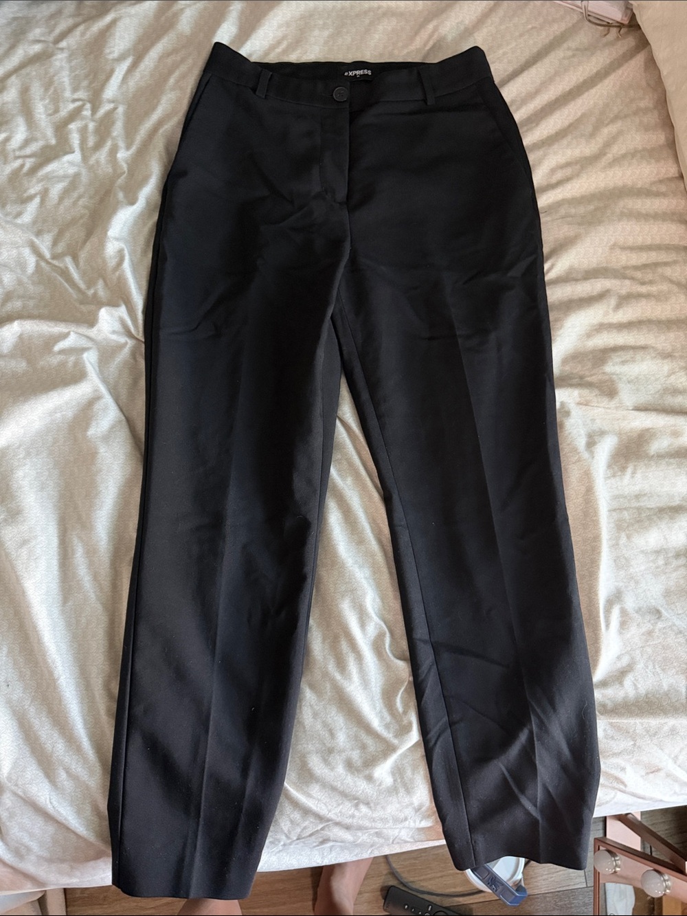 Express Black Women's Straight-Leg Dress Trousers